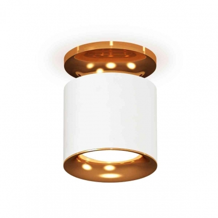Комплект накладного светильника Ambrella light Techno Spot XS7401122 SWH/PYG белый песок/золото желтое полированное (N7929, C7401, N7014), в стиле Хай-тек, цвет белый