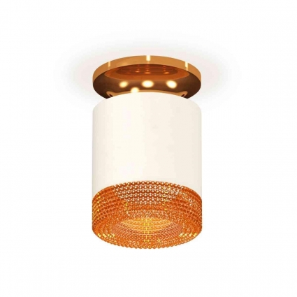 Комплект накладного светильника Ambrella light Techno Spot XS7401123 SWH/PYG/CF белый песок/золото желтое полированное/кофе (N7929, C7401, N7195), в стиле Хай-тек, цвет белый