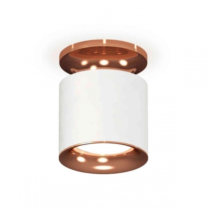 Комплект накладного светильника Ambrella light Techno Spot XS7401142 SWH/PPG белый песок/золото розовое полированное (N7930, C7401, N7015), в стиле Хай-тек, цвет белый