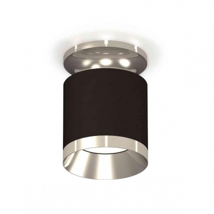 Комплект накладного светильника Ambrella light Techno Spot XS7402082 SBK/PSL черный песок/серебро полированное (N7927, C7402, N7032), в стиле Хай-тек, цвет черный