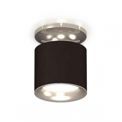 Комплект накладного светильника Ambrella light Techno Spot XS7402083 SBK/PSL черный песок/серебро полированное (N7927, C7402, N7012), в стиле Хай-тек, цвет черный
