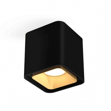 Комплект накладного светильника Ambrella light Techno Spot XS7841004 SBK/SGD черный песок/золото песок (C7841, N7704), в стиле Хай-тек, цвет черный