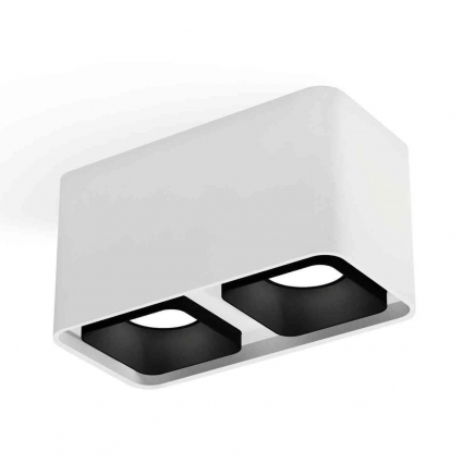 Комплект накладного светильника Ambrella light Techno Spot XS7850002 SWH/SBK белый песок/черный песок (C7850, N7702), в стиле Хай-тек, цвет белый