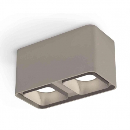 Комплект накладного светильника Ambrella light Techno Spot XS7852003 SGR/SSL серый песок/серебро песок (C7852, N7703), в стиле Хай-тек, цвет серый