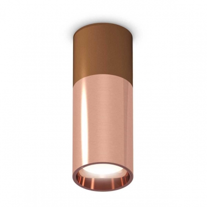 Комплект потолочного светильника Ambrella light Techno Spot XC (C6304, C6326, A2010, N6114) XS6326060, в современном стиле, цвет розовое золото