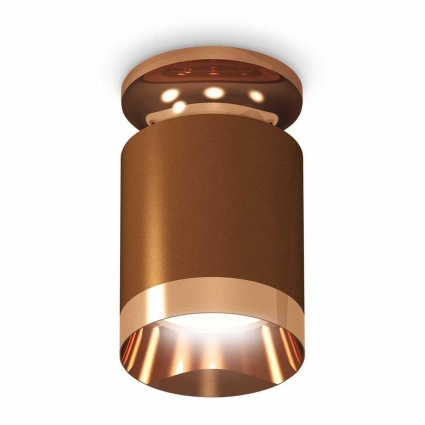 Комплект потолочного светильника Ambrella light Techno Spot XC (N6906, C6304, N6135) XS6304150, в современном стиле, цвет кофейный