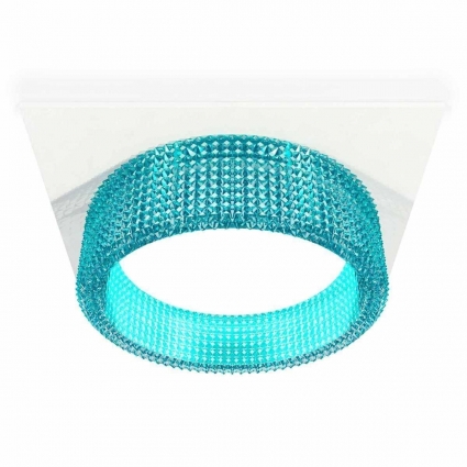 Комплект встраиваемого светильника Ambrella light Techno Spot XC (C8061, N8488) XC8061033, в стиле модерн, цвет голубой
