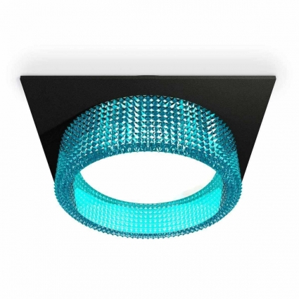 Комплект встраиваемого светильника Ambrella light Techno Spot XC (C8062, N8488) XC8062033, в стиле модерн, цвет голубой