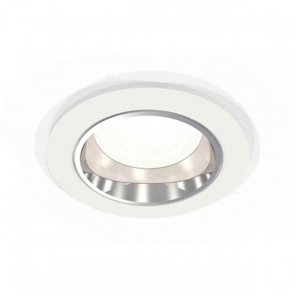 Комплект встраиваемого светильника Ambrella light Techno Spot XC6512003 SWH/PSL белый песок/серебро полированное (C6512, N6112), в стиле Хай-тек, цвет белый
