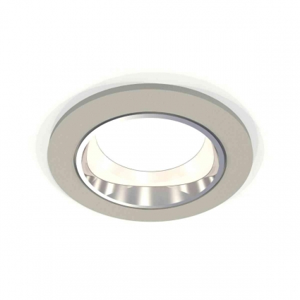 Комплект встраиваемого светильника Ambrella light Techno Spot XC6514003 SGR/PSL серый песок/серебро полированное (C6514, N6112), в стиле Хай-тек, цвет серый