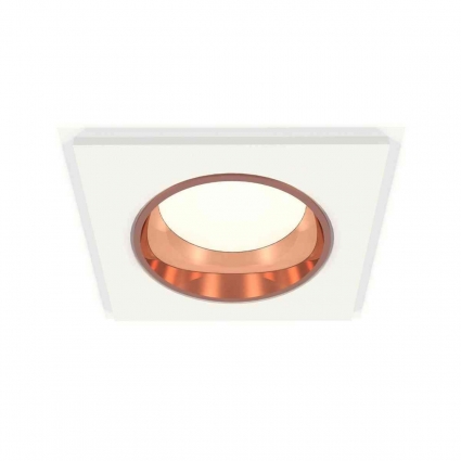 Комплект встраиваемого светильника Ambrella light Techno Spot XC6520005 SWH/PPG белый песок/золото розовое полированное (C6520, N6114), в стиле Хай-тек, цвет белый
