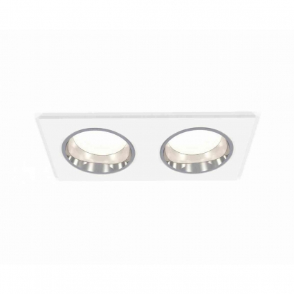 Комплект встраиваемого светильника Ambrella light Techno Spot XC6525003 SWH/PSL белый песок/серебро полированное (C6525, N6112), в стиле Хай-тек, цвет белый