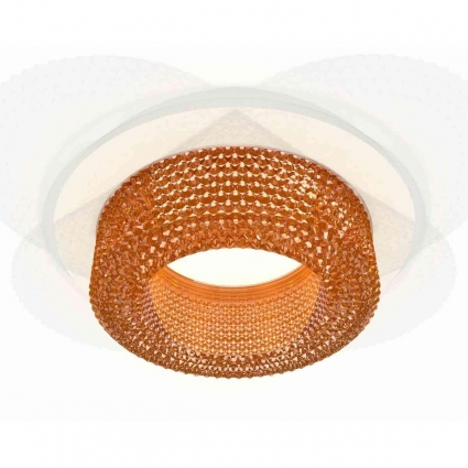 Комплект встраиваемого светильника Ambrella light Techno Spot XC7621024 SWH/CF белый песок/кофе (C7621, N7195), в стиле Хай-тек, цвет белый