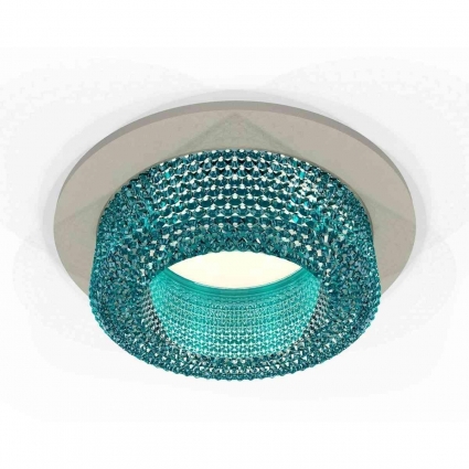 Комплект встраиваемого светильника Ambrella light Techno Spot XC7623023 SGR/BL серый песок/голубой (C7623, N7194), в стиле Хай-тек, цвет серый