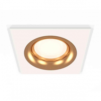 Комплект встраиваемого светильника Ambrella light Techno Spot XC7631005 SWH/PYG белый песок/золото желтое полированное (C7631, N7014), в стиле Хай-тек, цвет белый