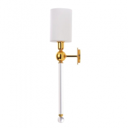 Бра Crystal Lux Mirabella AP1 Gold/White в стиле модерн, цвет белый