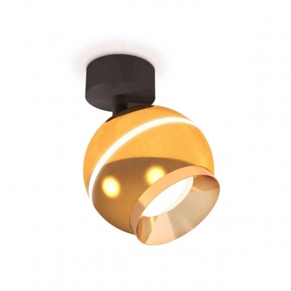 Комплект накладного светильника Ambrella light Techno Spot XM1105002 PYG/SBK золото желтое полированное/черный песок (A2210,C1105,N7034), в стиле Хай-тек, цвет золотой