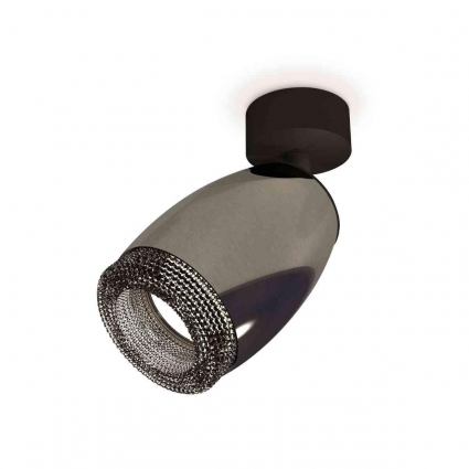 Комплект накладного светильника Ambrella light Techno Spot XM1123002 DCH/SBK/BK черный хром/черный песок/тонированный (A2210, C1123, N7192), в стиле Хай-тек, цвет черный