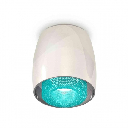 Комплект накладного светильника Ambrella light Techno Spot XS1143011 PSL/BL серебро полированное/голубой (C1143, N7194), в стиле Хай-тек, цвет серебро