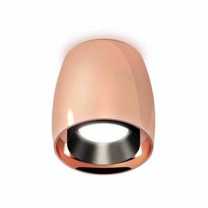 Комплект накладного светильника Ambrella light Techno Spot XS1144001 PPG/PBK золото розовое полированное/черный полированный (C1144, N7031), в стиле Хай-тек, цвет розовое золото