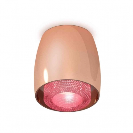 Комплект накладного светильника Ambrella light Techno Spot XS1144011 PPG/PI золото розовое полированное/розовый (C1144, N7193), в стиле Хай-тек, цвет розовое золото