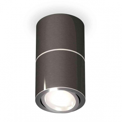 Комплект накладного светильника Ambrella light Techno Spot XS7403040 DCH/PSL черный хром/серебро полированное (C7403, A2070, C7403, N7003), в стиле Хай-тек, цвет черный