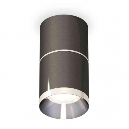 Комплект накладного светильника Ambrella light Techno Spot XS7403041 DCH/PSL черный хром/серебро полированное (C7403, A2070, C7403, N7032), в стиле Хай-тек, цвет черный
