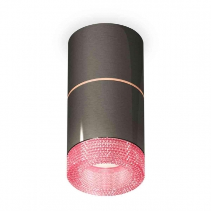 Комплект накладного светильника Ambrella light Techno Spot XS7403102 DCH/PI черный хром/розовый (C7403, A2073, C7403, N7193), в стиле Хай-тек, цвет черный
