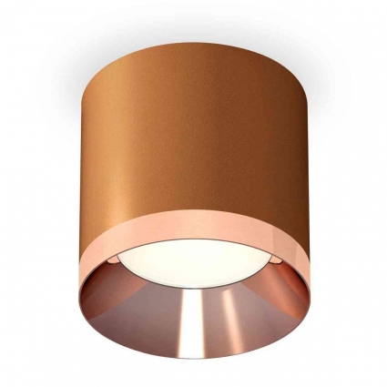 Комплект накладного светильника Ambrella light Techno Spot XS7404011 SCF/PPG кофе песок/золото розовое полированное (C7404, N7035), в стиле Хай-тек, цвет кофейный