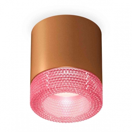 Комплект накладного светильника Ambrella light Techno Spot XS7404030 SCF/PI кофе песок/розовый (C7404, N7193), в стиле Хай-тек, цвет кофейный