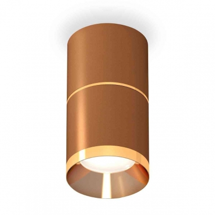 Комплект накладного светильника Ambrella light Techno Spot XS7404061 SCF/PYG кофе песок/золото желтое полированное (C7404, A2072, C7404, N7034), в стиле Хай-тек, цвет кофейный