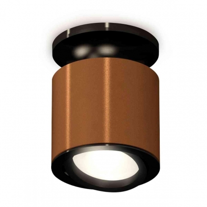 Комплект накладного светильника Ambrella light Techno Spot XS7404100 SCF/PBK кофе песок/черный полированный (N7926, C7404, N7002), в стиле Хай-тек, цвет кофейный