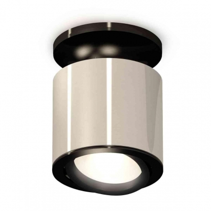 Комплект накладного светильника Ambrella light Techno Spot XS7405020 PSL/PBK серебро полированное/черный полированный (N7926, C7405, N7002), в стиле Хай-тек, цвет серебро