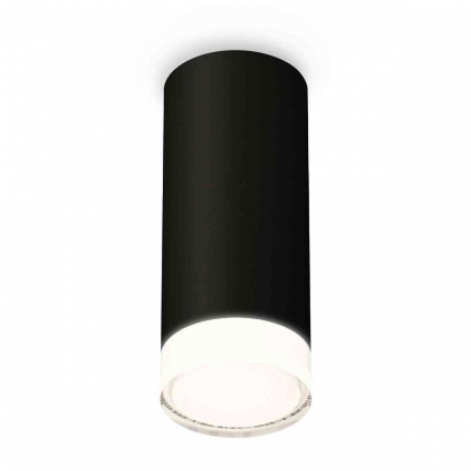 Комплект накладного светильника Ambrella light Techno Spot XS7443014 SBK/FR/CL черный песок/белый матовый/прозрачный (C7443, N7160), в стиле Хай-тек, цвет черный