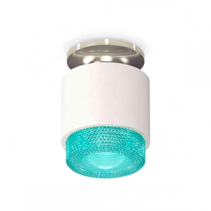 Комплект накладного светильника Ambrella light Techno Spot XS7510082 SWH/BL белый песок/голубой (N7927, C7510, N7194), в стиле Хай-тек, цвет белый