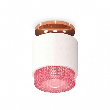 Комплект накладного светильника Ambrella light Techno Spot XS7510142 SWH/PI белый песок/розовый (N7930, C7510, N7193), в стиле Хай-тек, цвет белый