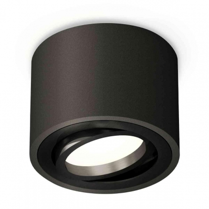 Комплект накладного светильника Ambrella light Techno Spot XS7511002 SBK/PBK черный песок/черный полированный (C7511, N7002), в стиле Хай-тек, цвет черный