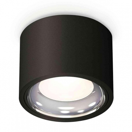 Комплект накладного светильника Ambrella light Techno Spot XS7511011 SBK/PSL черный песок/серебро полированное (C7511, N7023), в стиле Хай-тек, цвет черный