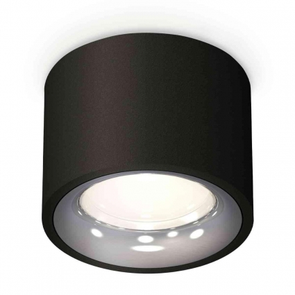 Комплект накладного светильника Ambrella light Techno Spot XS7511022 SBK/PSL черный песок/серебро полированное (C7511, N7012), в стиле Хай-тек, цвет черный