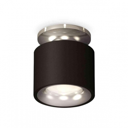 Комплект накладного светильника Ambrella light Techno Spot XS7511081 SBK/PSL черный песок/серебро полированное (N7927, C7511, N7012), в стиле Хай-тек, цвет черный