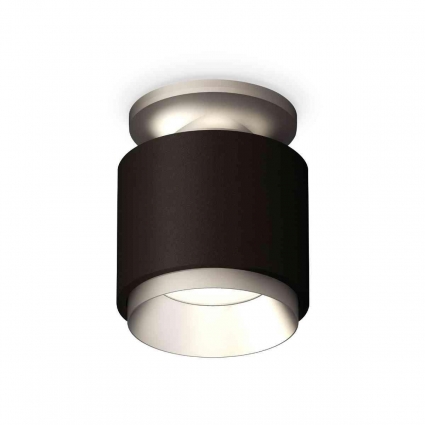 Комплект накладного светильника Ambrella light Techno Spot XS7511100 SBK/MCH черный песок/хром матовый (N7928, C7511, N7033), в стиле Хай-тек, цвет черный