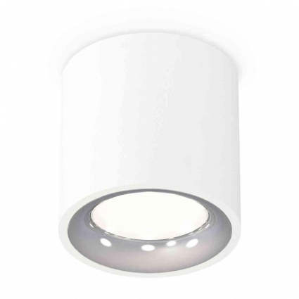 Комплект накладного светильника Ambrella light Techno Spot XS7531022 SWH/PSL белый песок/серебро полированное (C7531, N7012), в стиле Хай-тек, цвет белый