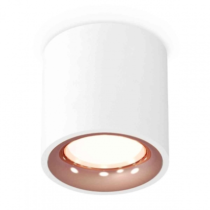 Комплект накладного светильника Ambrella light Techno Spot XS7531025 SWH/PPG белый песок/золото розовое полированное (C7531, N7015), в стиле Хай-тек, цвет белый