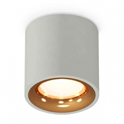 Комплект накладного светильника Ambrella light Techno Spot XS7533024 SGR/PYG серый песок/золото желтое полированное (C7533, N7014), в стиле Хай-тек, цвет серый