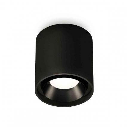 Комплект накладного светильника Ambrella light Techno Spot XS7723002 SBK/PBK черный песок/черный полированный (C7723, N7031), в стиле Хай-тек, цвет черный