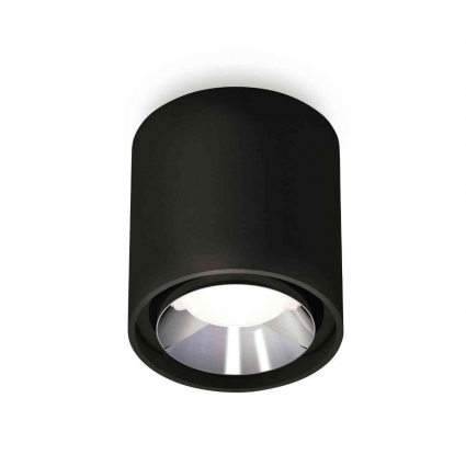 Комплект накладного светильника Ambrella light Techno Spot XS7723003 SBK/PSL черный песок/серебро полированное (C7723, N7032), в стиле Хай-тек, цвет черный