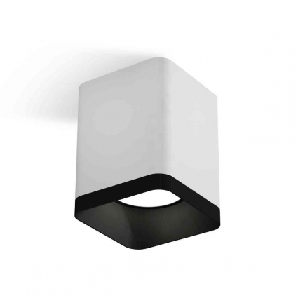 Комплект накладного светильника Ambrella light Techno Spot XS7812002 SWH/SBK белый песок/черный песок (C7812, N7702), в стиле Хай-тек, цвет белый