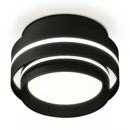 Комплект накладного светильника Ambrella light Techno Spot XS (C8414, N8478) XS8414004, в современном стиле, цвет черный