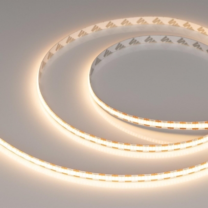 Светодиодная лента Arlight 9W/m 400LED/m CSPSMD теплый белый 2,5M COB-X400-8mm 12V Warm3000 039045, цвет белый, мощность 22.5 Вт
