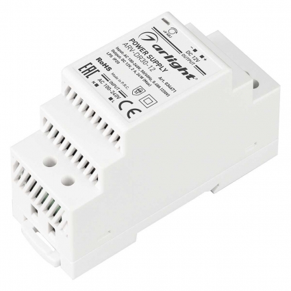 Блок питания Arlight ARV-DR30-12 12V 24W IP20 2A 034671 цвет белый